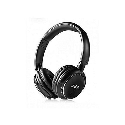 Nia Casque Bluetooth NIA Q1 avec Microphone Radio FM support Micro SD / Auxiliaire - noir